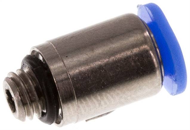 Raccord enfichable 3mm x M 5 à filetage mâle Laiton/POM NBR Intérieur Hexagone Design compact [5 Pièces].