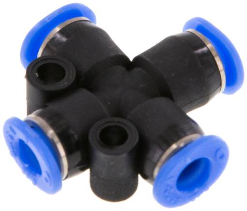 4mm Cross Push-in Fitting PA 66 NBR Compact Design [2 Pieces]