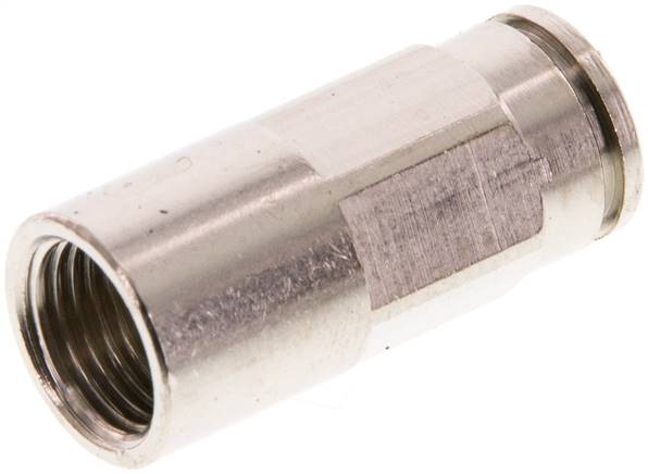6mm x G1/8'' Push-in Fitting with Female Threads Brass FKM [2 Pieces]