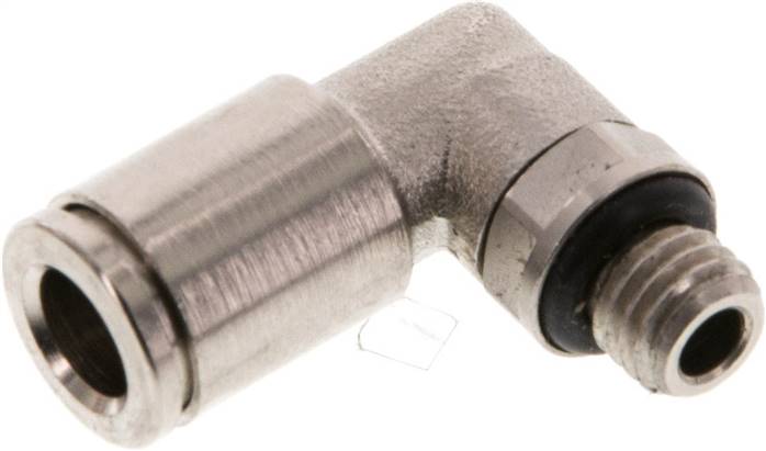 Raccord coudé 90deg 6mm x M 7 avec filetage mâle Laiton NBR Rotatif [2 Pièces]