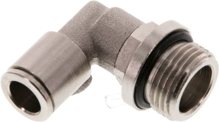 Raccord coudé 90deg 8mm x G3/8'' avec filetage mâle Laiton NBR Rotatif [2 Pièces].