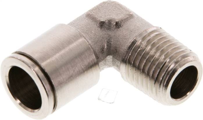 Raccord enfichable coudé 90° 10mm x R1/4'' à filetage mâle laiton NBR [2 pièces].