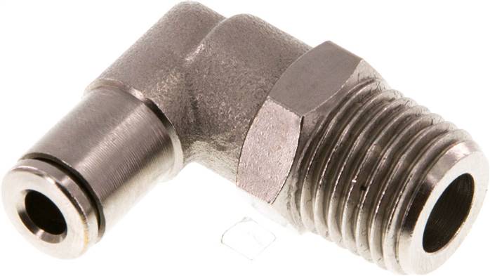 4mm x R1/4'' 90deg Winkel-Steckverschraubung mit Außengewinde Messing NBR drehbar [2 Stück]