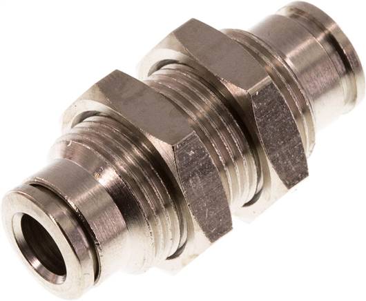 6mm Push-In Conector Latón NBR Pasamuros [2 Piezas]