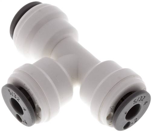 5/32'' Tee Push-in Fitting POM EPDM FDA [2 Pieces]