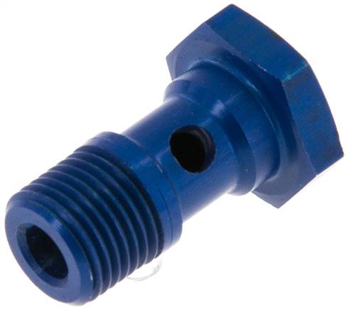 Boulon banjo en aluminium à 1 voie avec filetage mâle G1/8'' L19mm [5 pièces].