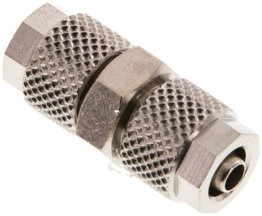 Conector Recto Latón Niquelado 6x4 de Rosca [5 piezas]