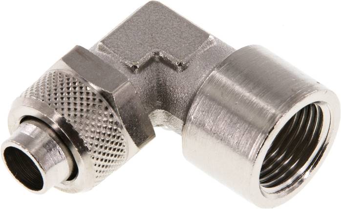 12x10 & G3/8'' Nickel plated Brass Elbow Push-on Fitting with Female Threads [2 Pieces]