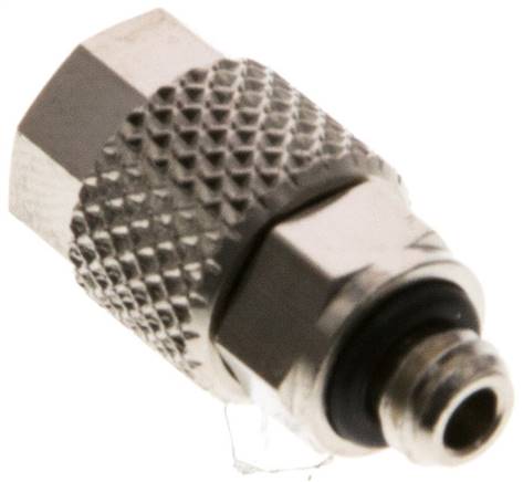 6x4 & M5 Nickel plated Brass Straight Push-on Fitting with Male Threads NBR [10 Pieces]