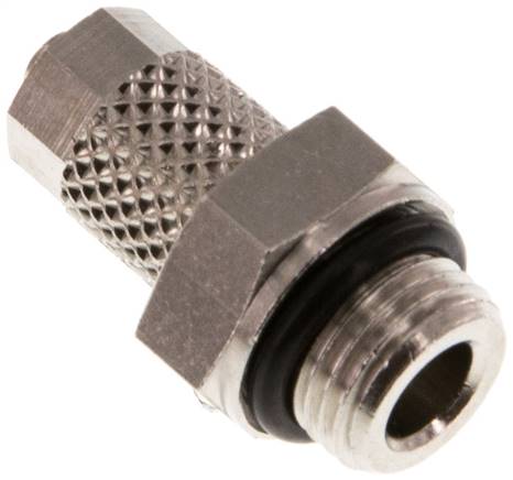 Conector Recto Latón Niquelado 4,3x3 & G1/8'' Rosca Macho NBR [5 piezas]