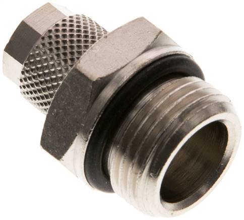 Conector Recto Latón Niquelado 6x4 & G3/8'' Rosca Macho NBR [2 piezas]