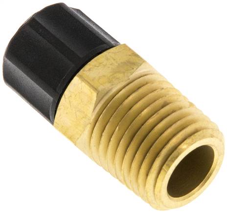 6x4 & 1/4''NPT Brass Straight Push-on Fitting with Male Threads [2 Pieces]