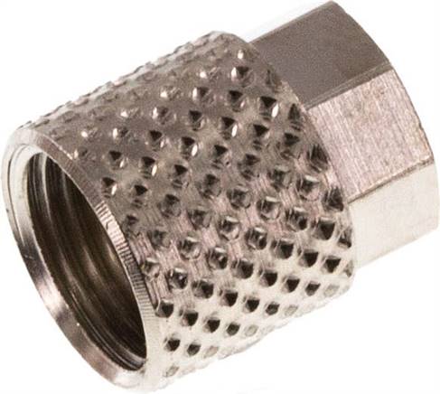 6x4mm (M8x0.75) Nickel-plated Brass Union Nut [20 Pieces]