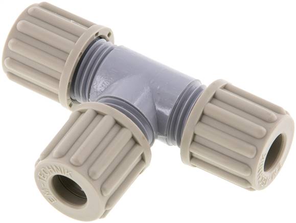 8x6mm PA T-Shape Tee Compression Fitting 10 bar [2 Pieces]