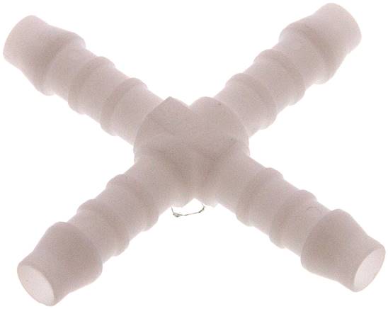 Connecteur de tuyau croisé 6 mm (1/4'') en POM [5 pièces].