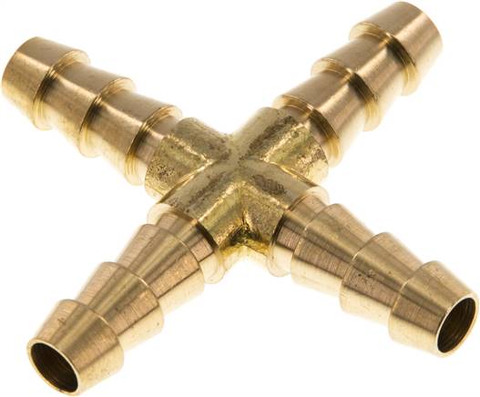 8 mm (5/16'') Brass Cross Hose Connector [2 Pieces]