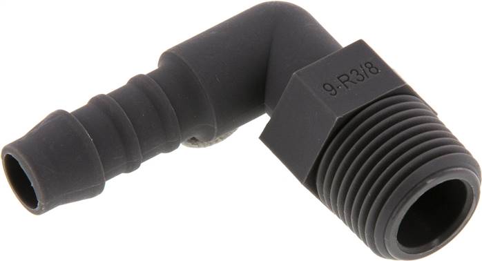 Raccordement de tuyau flexible 9 mm (3/8'') et R3/8'' PA 6 avec filetage mâle [10 pièces].