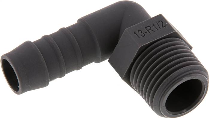 Raccordement pour tuyau flexible 13 mm (1/2'') et R1/2'' PA 6 avec filetage mâle [5 pièces].