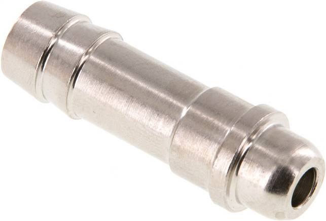 9 mm (3/8'') nickel plated Brass Hose Barb without Union Nut (G1/4'') 15.5mm [5 Pieces]