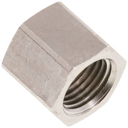 Ecrou union en laiton nickelé 4/6mm (G1/4'') L15.5mm [5 Pièces]