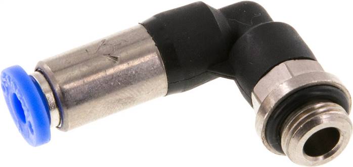 Raccord à Enfoncer 4mm & G1/8'' Mâle Coude Autobloquant en Laiton/PBT 0-10bar (0-145psi) [2 Pièces]