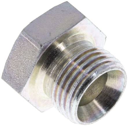 Plug G1/2'' Steel with External Hex 60° cone 300bar (4215.0psi) Hydraulic [2 Pieces]