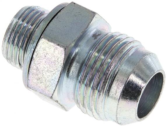 JIC Double Nipple G3/8'' x UNF 7/8''-14 (Dash Size 10) Steel NBR 210bar (2950.5psi) [2 Pieces]