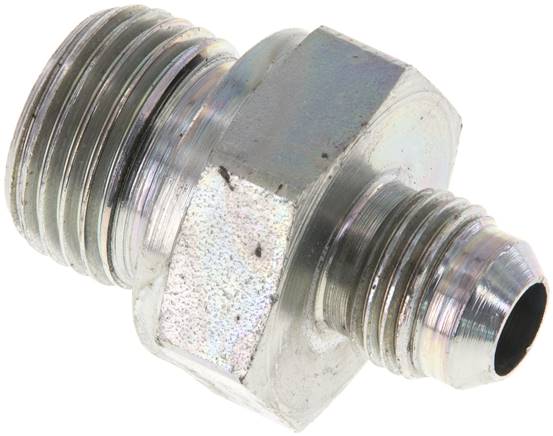 JIC Double Nipple G1/2'' x UNF 9/16''-18 (Dash Size 6) Steel NBR 275bar (3863.75psi) [2 Pieces]