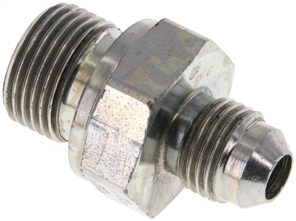 JIC Double Nipple G3/8'' x UNF 1/2''-20 (Dash Size 5) Steel NBR 275bar (3863.75psi) [2 Pieces]
