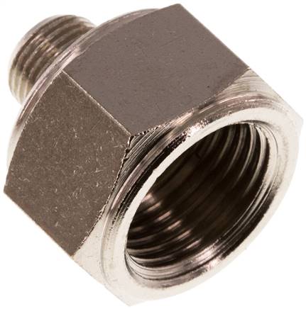 Adaptateur réducteur R1/8'' Mâle x Rp3/8'' Femelle Laiton nickelé 16bar (224.8psi) [2 Pièces]