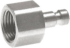 Laiton nickelé DN 2.7 (Micro) Air Coupling Plug G 1/8 inch Female [2 Pièces].