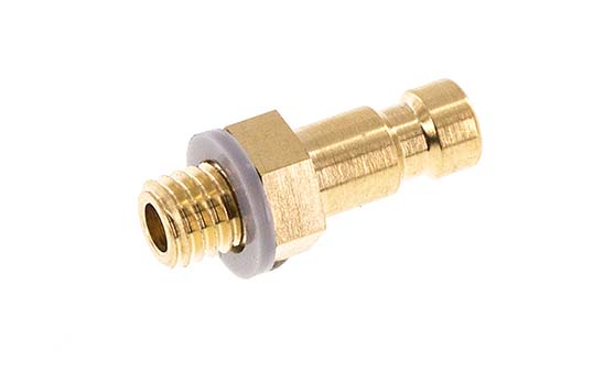 Brass DN 2.7 (Micro) Air Coupling Plug M5 Male [2 Pieces]