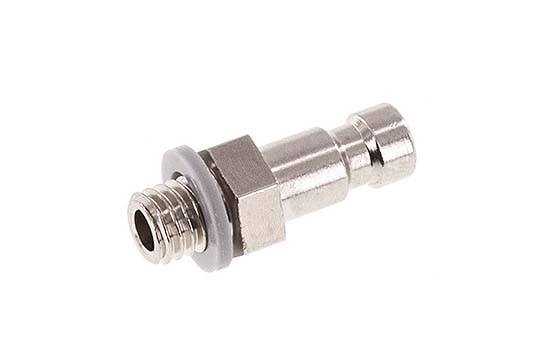 Nickel-plated Brass DN 2.7 (Micro) Air Coupling Plug M5 Male [5 Pieces]