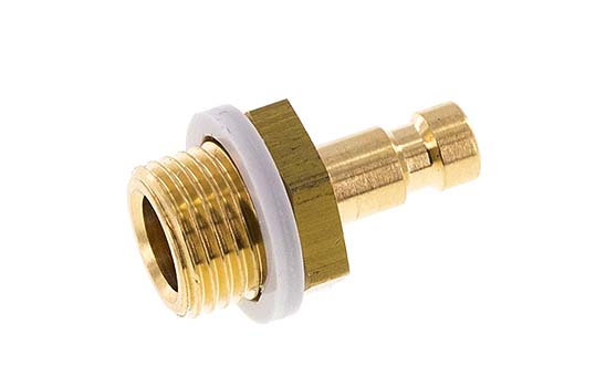 Brass DN 2.7 (Micro) Air Coupling Plug G 1/8 inch Male [5 Pieces]