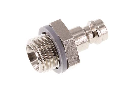 Nickel-plated Brass DN 5 Air Coupling Plug G 1/4 inch Male [5 Pieces]