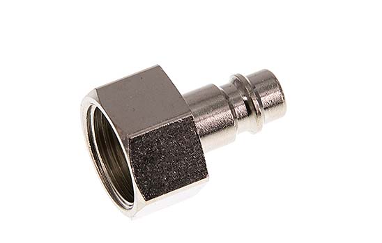 Nickel-plated Brass DN 7.2 (Euro) Air Coupling Plug G 1/2 inch Female [2 Pieces]