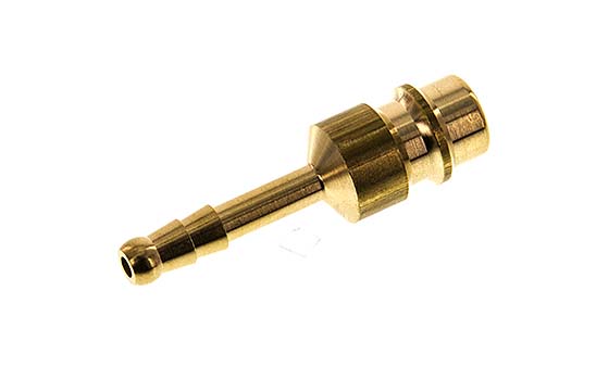 Brass DN 7.2 (Euro) Air Coupling Plug 4 mm Hose Pillar [5 Pieces]