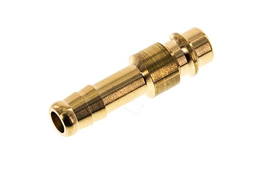 Brass DN 7.2 (Euro) Air Coupling Plug 8 mm Hose Pillar [5 Pieces]