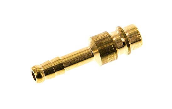 Brass DN 7.2 (Euro) Air Coupling Plug 6 mm Hose Pillar [5 Pieces]