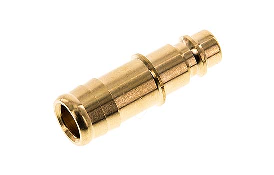 Brass DN 7.2 (Euro) Air Coupling Plug 13 mm Hose Pillar [5 Pieces]