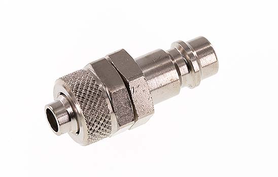 Nickel-plated Brass DN 7.2 (Euro) Air Coupling Plug 8x10 mm Union Nut [2 Pieces]