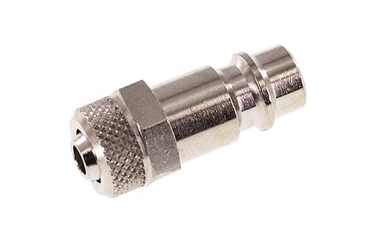 Nickel-plated Brass DN 7.2 (Euro) Air Coupling Plug 6x8 mm Union Nut [2 Pieces]