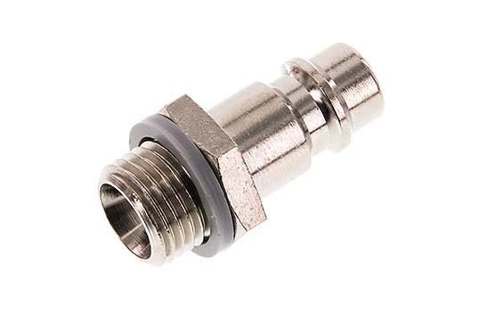 Nickel-plated Brass DN 7.2 (Euro) Air Coupling Plug G 1/4 inch Male [2 Pieces]