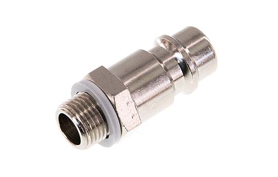 Nickel-plated Brass DN 7.2 (Euro) Air Coupling Plug G 1/8 inch Male [2 Pieces]