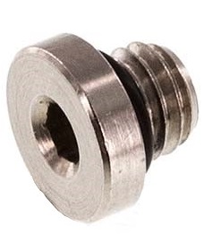 G 1/4'' Nickel plated Brass Closing plug with Inner Hex and NBR Seal 16 Bar [5 Pieces]