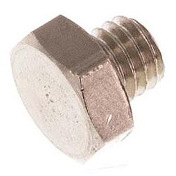 G 3/8'' Nickel plated Brass Closing plug with Outer Hex 16 Bar [5 Pieces]