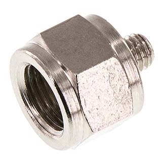 G 1/4'' x G 1/8'' F/M Anillo reductor de latón niquelado 16 barras [5 piezas]