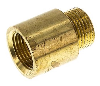 G 3/8'' F/M Brass Extension DIN 3523 - 10 mm [2 Pieces]