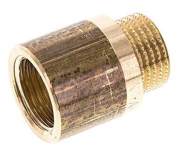 G 1/2'' F/M Brass Extension DIN 3523 - 10 mm [2 Pieces]