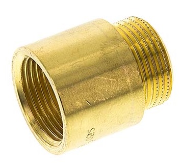 G 3/4'' F/M Extensión de latón DIN 3523 - 10 mm [2 Piezas]